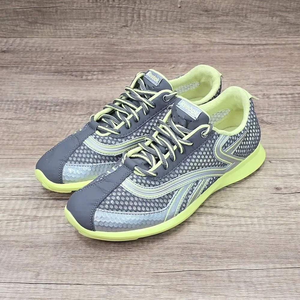 Reebok Classic Retro Women's Size 7.5 Gray Neon Green Shoes (55024750)
